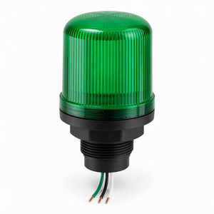 84380 Balise de signalisation industrielle verte à LED clignotante, voyant lumineux 48V AC IP65 - Product Image 1
