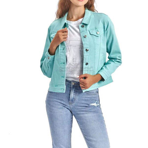 Chaquetas Vaqueras para Mujer, Ligeras, Hechas a Medida, Transpirables, con Relleno de Punto, Disponibles en Diferentes Colores Lisos - Product Image 4