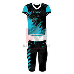 Uniformes de football américain en polyester 100% Ensembles de football uni sublimés de haute qualité pour les jeunes Conception respirante à manches courtes - Product Image 5