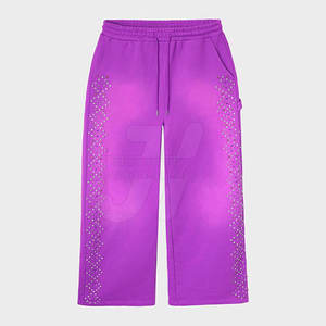 Professionnel sur mesure léger de haute qualité hommes strass pantalon bas prix OEM Service taille moyenne motif droit pour - Product Image 4