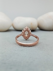 Anillo de compromiso de oro fino de 14K y 18K para mujer de lujo para GIA IGI Certified 1ct 2 Ct Natural Marquis Cut Diamond Jewelry para bodas - Product Image 4