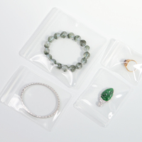 Pochettes à bijoux refermables en EVA transparentes, petites pochettes auto-scellantes en plastique pour ranger les bagues, les boucles d'oreilles et les colliers