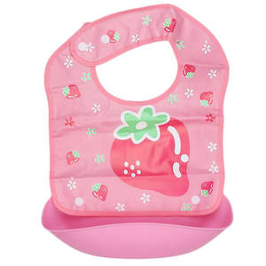 Babero Impermeable Ajustable con Bandeja - Rosa - Product Image 1