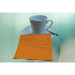 Serviettes à Bordure Gaufrée Orange 20x20cm 100 pièces 60 paquets B2B - Product Image 1