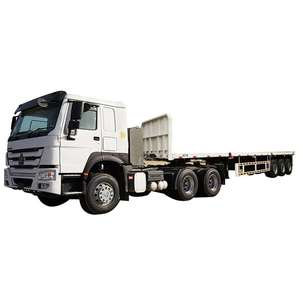 Semirremolque de Plataforma Plana de Acero Usado de 3 Ejes y 40 pies (12.5M) con Capacidad de Carga de <5T para Transporte de Contenedores - Product Image 1