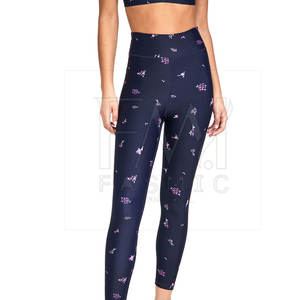 Women's Workout Fitness <b>Leggings</b> 100% Cotton Breathable and Soft Touch Customizable Printed Design for Summer Season - Product Image 1