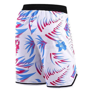 Pantalones cortos de baloncesto de poliéster 100% de alta calidad para hombre, cintura media, secado rápido, transpirable, cierre elástico, calle alta, Color sólido - Product Image 2