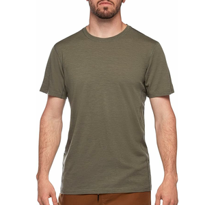 100% Merino <b>Wool</b> Men's Short Sleeve T-Shirt Custom Eco-Friendly Breathable Quick Dry Anti-Odor <b>Base</b> <b>Layer</b> for Travel Hiking - Product Image 4