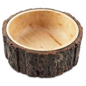Bol pot-pourri en bois avec écorce d'arbre Écorce à effet bois Produit de vente chaud Bol décoratif en bois de mangue avec écorce d'arbre fabriqué en Inde - Product Image 5