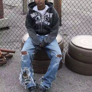 Sweats à capuche en détresse ForMan impression personnalisée Vintage pierre lavé en détresse broderie sweat à capuche lourd 100% coton recadrée fermeture éclair - Product Image 4