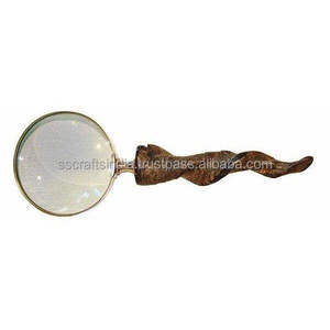 Loupe en laiton à corne naturelle moderne Durable Portable Design en bois Bureau à domicile Lecture Objets de collection décoratifs - Product Image 6