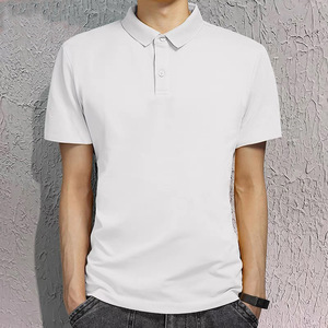 Polo homme personnalisé OEM, t-shirt à manches courtes, haut décontracté d'été, col à revers, couleur unie pour homme - Product Image 1