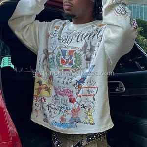 240g 280g Épaule tombante Cool Tees Personnalisé Qualité Streetwear Hommes Surdimensionné Gym T-shirt Meilleur Coton Lourd Hommes t-shirt - Product Image 6