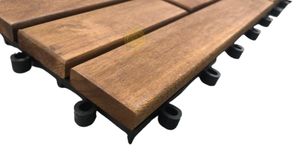 Suelo de madera de acacia moderno impermeable Kanhome de alta calidad en Vietnam 15 listones azulejos con 24mm de espesor entrega a tiempo - Product Image 5