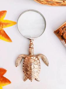 Loupe à main en argent antique Loupe à main de bureau tortue unique Thème nautique décoratif - Product Image 3
