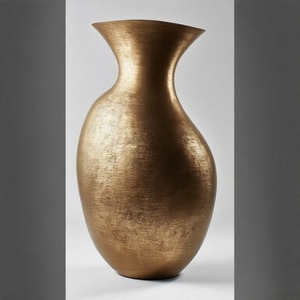 Forma de jarrón TwilightBloom Opulent Grace Tall Bronce Acabado Diseñador Jarrón de metal Exquisito acento hecho a mano para la decoración del hogar - Product Image 2