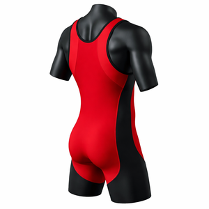 Combinaison de lutte personnalisée de couleur unie, combinaison de compression, séchage rapide, respirante, extensible, OEM, étiquette privée, vente en gros - Product Image 6