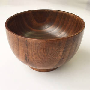 Cuencos de madera hechos a mano | Cuencos de servicio de madera maciza ecológicos para ensalada, arroz, sopa, postre y comedor en restaurante - Product Image 2