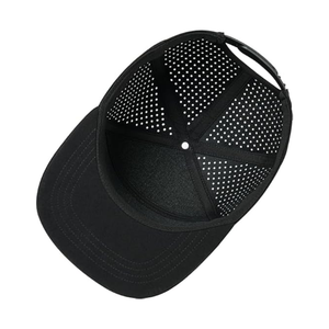Vietnam usine haute qualité 6 panneaux Performance chapeaux découpés au laser casquette à bord plat Structure chapeaux de golf léger respirant Gorras - Product Image 3