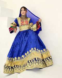 Robe de créateur moderne unisexe brodée POM POM perles de cristal dentelle ornée de broderie afghane ethnique - Product Image 3