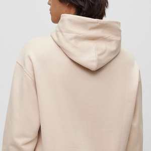 Fashion Embossed Solid Winter Hoodies for Men Custom 100% Cotton Regular Fit Fleece Pocket Customizable Hoodie - Product Image 5