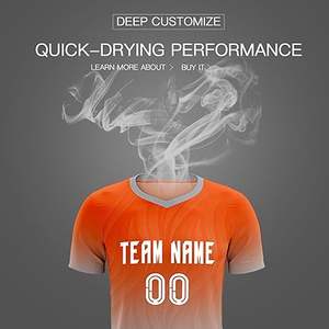 Conjunto de uniformes de fútbol personalizable, 100% algodón, secado rápido, tallas unisex para adultos - Product Image 3