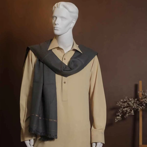 Men Winter Wool <b>Shawl</b> Soft Warm Breathable Traditional Solid Color Daily Wear <b>Wrap</b> - Product Image 1