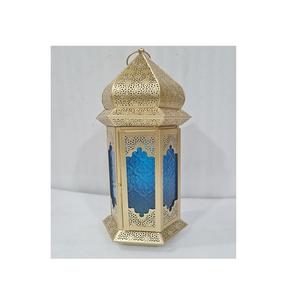 Lanterne de vaisselle au design antique Lanterne suspendue en fer et en verre rouge faite à la main du meilleur exportateur en Inde - Product Image 2