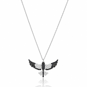Colgante de Plata de Ley 925 con Circonita en Forma de Fénix, Joyería Turca al por Mayor, Moda para Mujer - Product Image 3