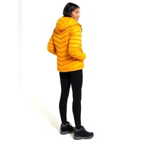 Blouson matelassé personnalisable pour homme, coupe oversize, à capuche, coupe-vent, en toile, avec blocs de couleur, rembourrage en polyester sur le devant, idéal pour l'hiver