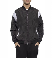 Dernières tendances en matière de vêtements décontractés pour hommes, vestes bomber coupe-vent chaudes d'hiver en noir et blanc avec impression numérique