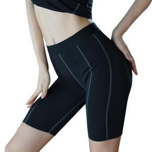 Pantalones cortos de yoga personalizados pantalones cortos de motorista de cintura alta personalizados para mujeres sin costuras a prueba de sentadillas levantamiento de glúteos Yoga gimnasio y pantalones cortos de entrenamiento - Product Image 5