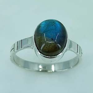 Boho Style Labradorite Oval Cut 925 Sterling Silver Handmade Ring Perfect November Birthstone Jewelry Gift for Her Birthday - Product Image 5