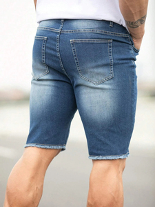 Pantalones Cortos de Mezclilla para Hombre, Estilo Urbano, Alta Calidad, Precio Razonable, Venta al por Mayor, Novedad 2025, Largo hasta la Rodilla, Secado Rápido, Personalizables - Product Image 4