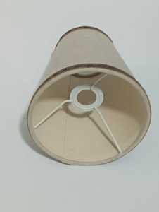 Nuevo diseño hecho a mano, tela de algodón de lona gris, pantallas de lámpara, conos largos con marco de anillo de hierro blanco para lámparas de mesa o de pie - Product Image 4