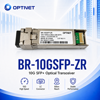 Transceiver optique SFP+ 10GBASE-ZR avec longueur d'onde de 1550 nm, interface LC et portée de 80 km pour liaisons en fibre monomode