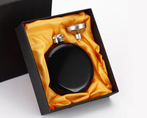 Classic Design Round 5oz Stainless Steel Whisky Flask Pocket Portable Personalized Groomsmen Gift Idea - Product Image 6