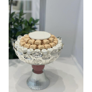 Design merveilleux décoration de la maison chocolat doux bol de service mariages traiteur bol Dessert affichage en métal bol rond - Product Image 6