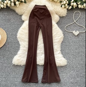 กางเกงขาบานเอวสูงสำหรับผู้หญิงกางเกงขายาวพิมพ์ลายลำลองฤดูใบไม้ผลิ - Product Image 3