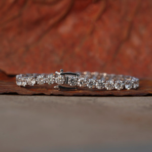 OEM venta al por mayor 5,87 CTW corte redondo laboratorio cultivado diamante tenis pulsera IGI certificado EF VS claridad aniversario regalo joyería - Product Image 5