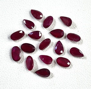 Fine Quality Natural African <b>Ruby</b> Heated 3x5mm Oval Pear Cut 60.35 Cts. Reddish Pink Color Loose Gemstone for Making Jewellery - Product Image 2