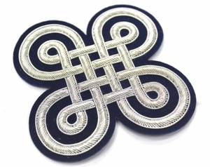 Apliques de estilo cruzado bordados a mano de terciopelo azul oscuro decoración de Iglesia Católica Ortodoxa insignia cosida encaje características magnéticas - Product Image 4