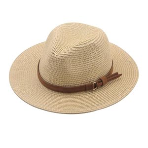 Sombrilla de playa ecológica para exteriores para mujer, sombrero de paja de papel de ala ancha plegable con protección UV para verano - Product Image 3
