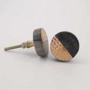 Tiradores y perillas de puerta de mármol y cobre de latón de diseño moderno perillas de latón de mármol de diseño antiguo de piedra blanca y negra - Product Image 5