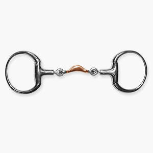2025 Durable Eggbutt Snaffle Pinchless Copper Horse Bits con Moon Link 14mm - Product Image 1