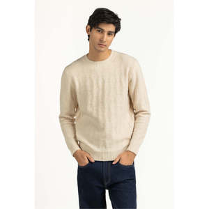 เสื้อสเวตเตอร์ถักแขนยาวทรงปกติสำหรับผู้ชาย รุ่น MN-SWT-WS25-040 ลายปะติดบางๆ พิมพ์ลายโลโก้ เหมาะสำหรับฤดูใบไม้ผลิและฤดูใบไม้ร่วง - Product Image 4