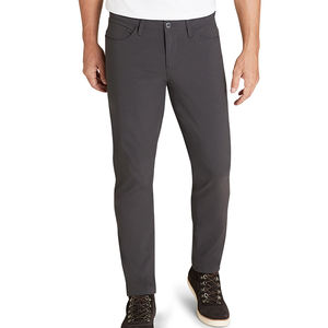 Haute qualité hommes taille moyenne toile Style décontracté pantalon droit élégant Streetwear bouton mouche fabriqué professionnellement - Product Image 1