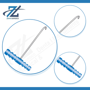 เครื่องมือผ่าตัดสแตนเลสแบบมีด้ามจับ Suregrip สีน้ำเงิน  ขนาด 185 มม.  สำหรับการผ่าตัดข้อสะโพก  ผลิตในประเทศปากีสถาน - Product Image 4