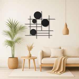 Art mural en métal moderne, Art mural en métal de style moderne et luxueux, Grande décoration murale, Décoration intérieure minimaliste, Cadeau de fête des mères - Product Image 3