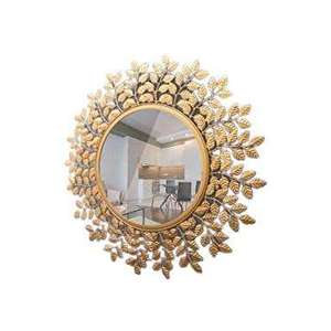 Cadre de miroir mural élégant en forme de feuille pour la décoration du salon et de la chambre à coucher au meilleur prix - Product Image 6